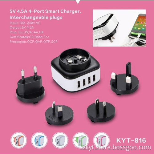 2017 hot newest novelty cell phone charger with world plugs Travelling charging kit
